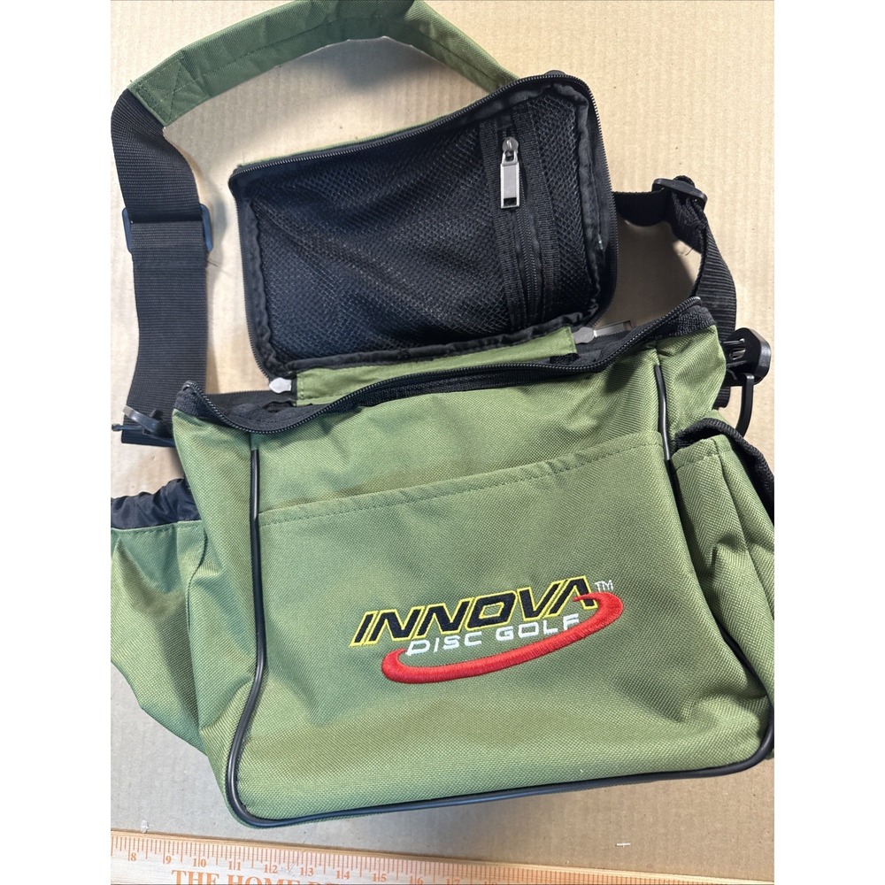 NWT Green Innova Deluxe Disc Golf Bag, Drink Holder, Strap, Great Condition